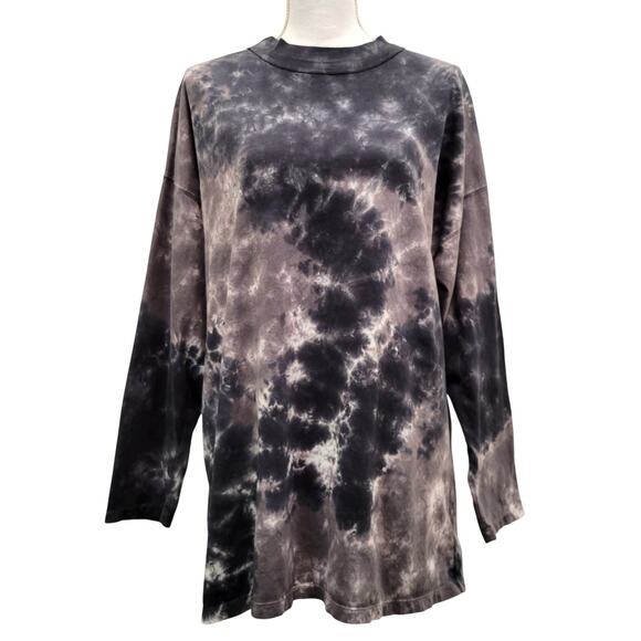 Free People Top Women's We The Free Medium Tie Dye Oversized 100% Cotton Boho - Picture 1 of 9